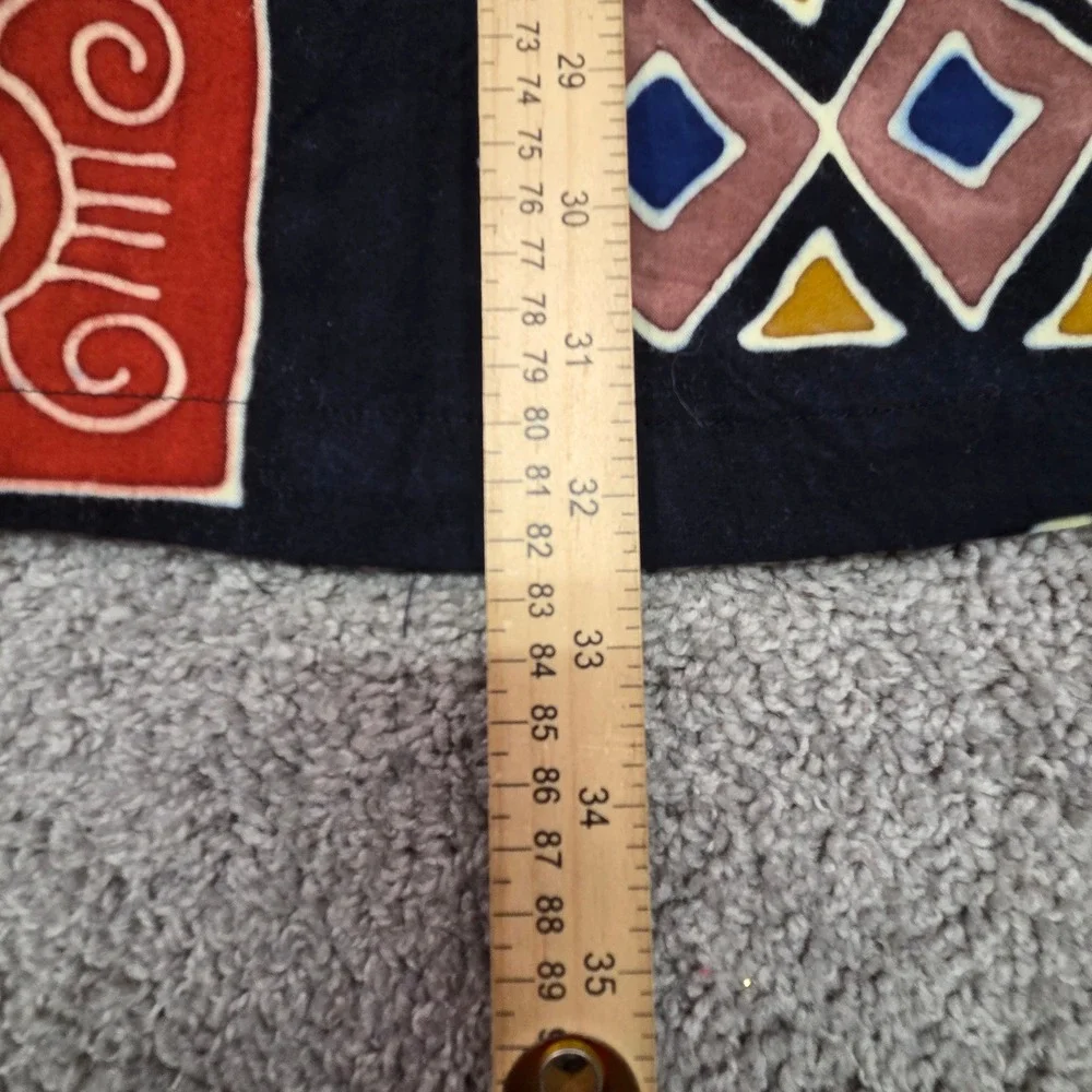 The Territory Ahead Shirt Mens L Rayon Abstract Tribal Aztec Button Up Vtg Style